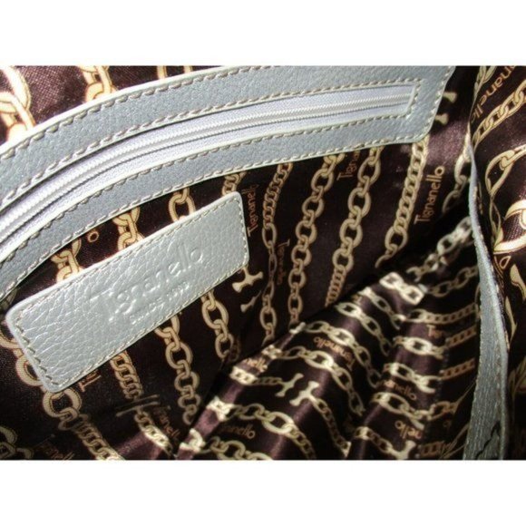 Tignanello Silver Pebbled Oversized Hobo Buttery Soft Leather Shoulder Bag - Picture 9 of 10